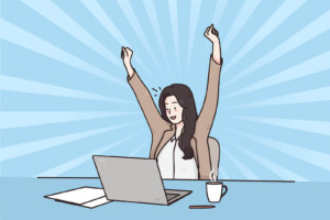 Animated woman celebrating success. Are you ready to begin college? Do you need resources? Our mental health camps for adults in California, Arizona, and Michigan can help! Learn some helpful skills from our young adult therapists today!